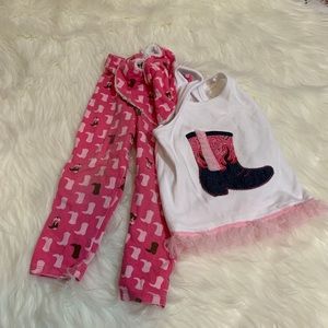 Mud Pie cowgirl boots outfit - 12-18 months